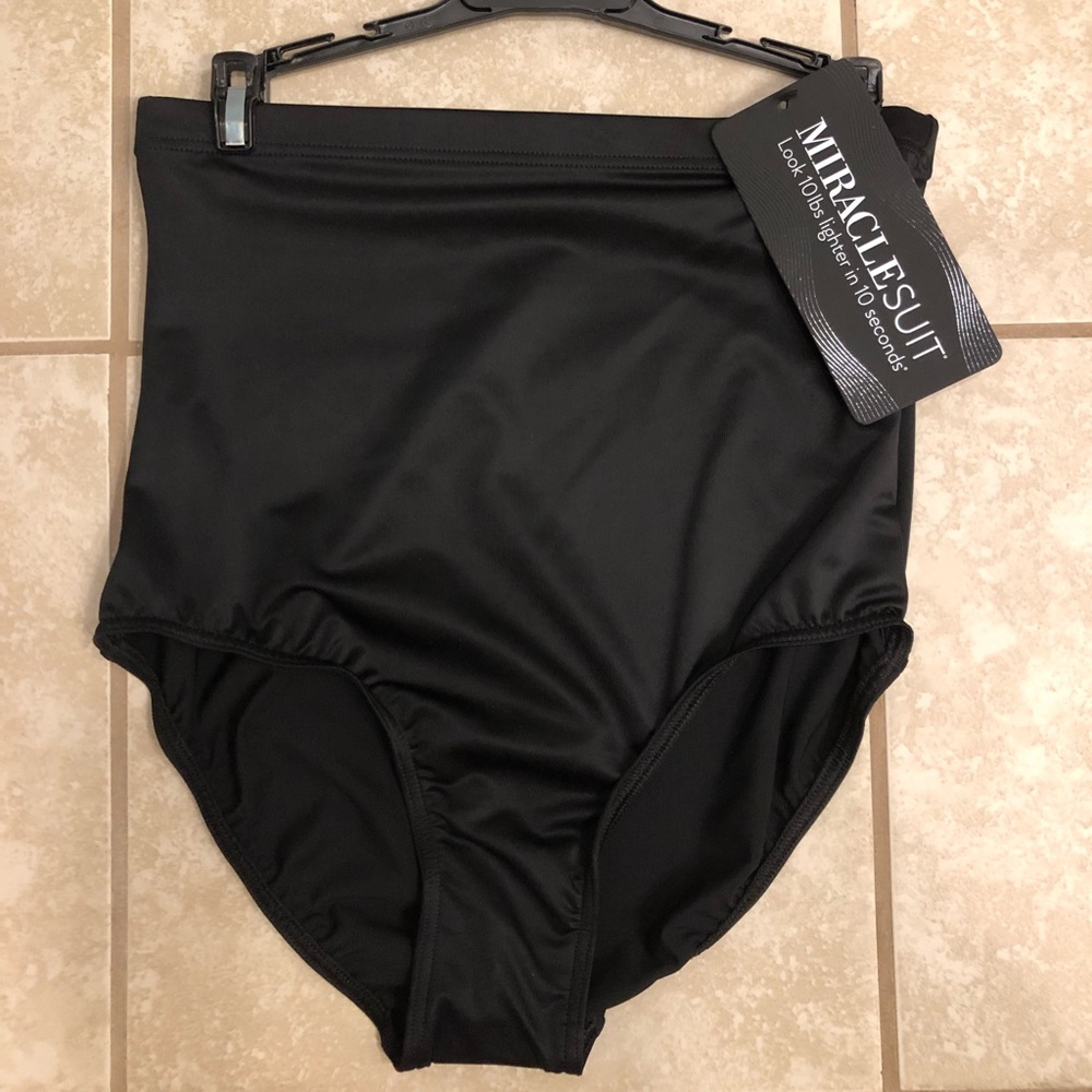 Miraclesuit Black Super High-Waist Bikini Bottoms